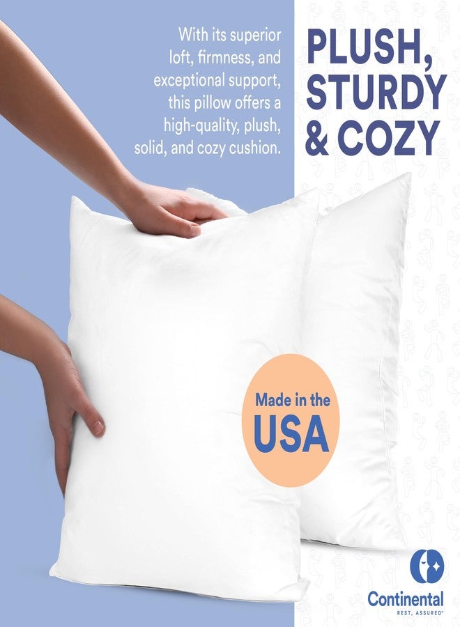 Continental Bedding Decorative Throw Pillow Goose Down and Feather Fill 50/50, 16x16 inch, White - Image 2