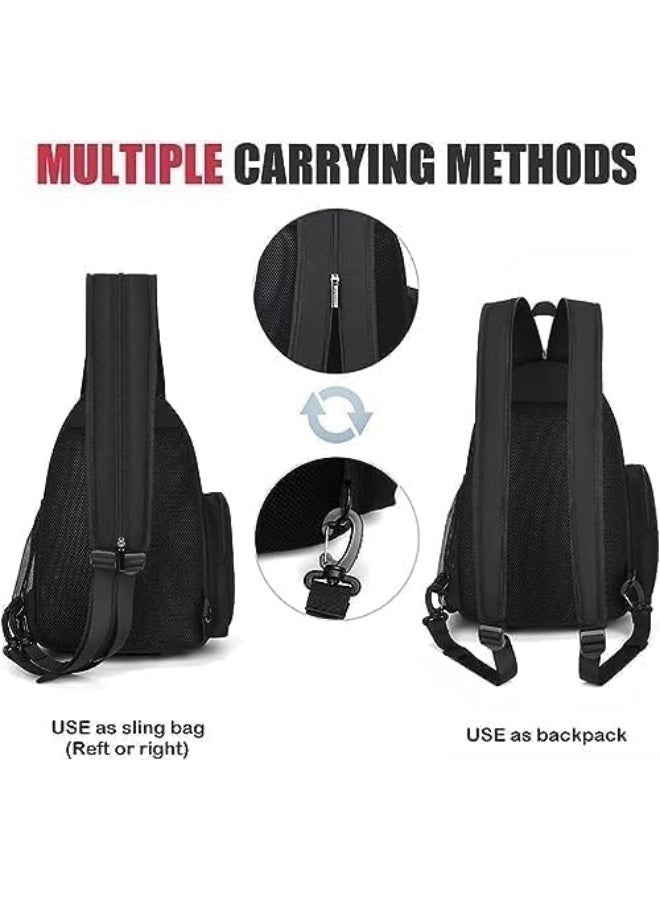 Sling Camera Bag With Tripod Holder for Canon Nikon Sony Pentax SLR Mirrorless Cameras - Black Duffel Bag - Image 5