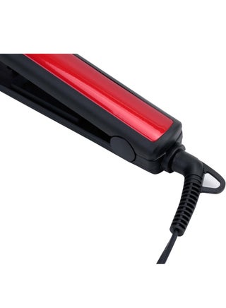 Hair Straightener with Max Temperature up to 200 Degrees | Ceramic Plates with PTC Heating | Adjustable Temperature Settings For Versatile Styling | ON/OFF switch with Power Indicator SHS-2068N Black/Red - view 5