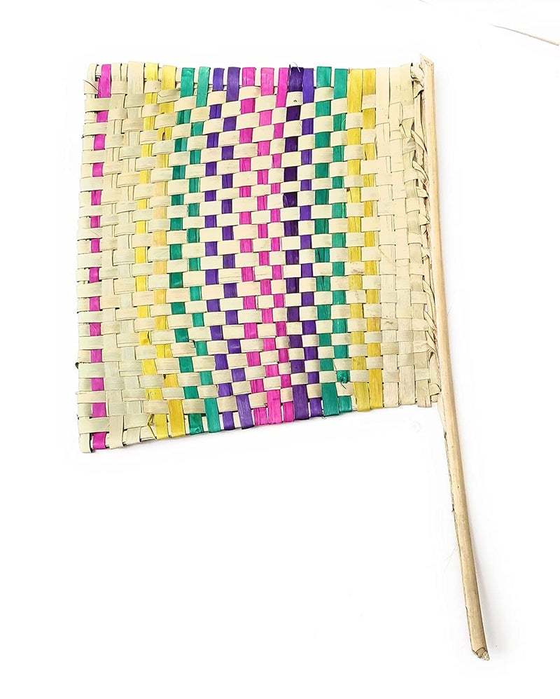 FASH Handmade Crafting Fan 3 Different Fans/Bena For Summer Season Combo Bamboo Stick,Hand Knitted,Plastic Handfan Bena Beejna Pankha Handheld For Natural Cooling Air Home Decor & Travel Use(Set Of 3) - Image 4