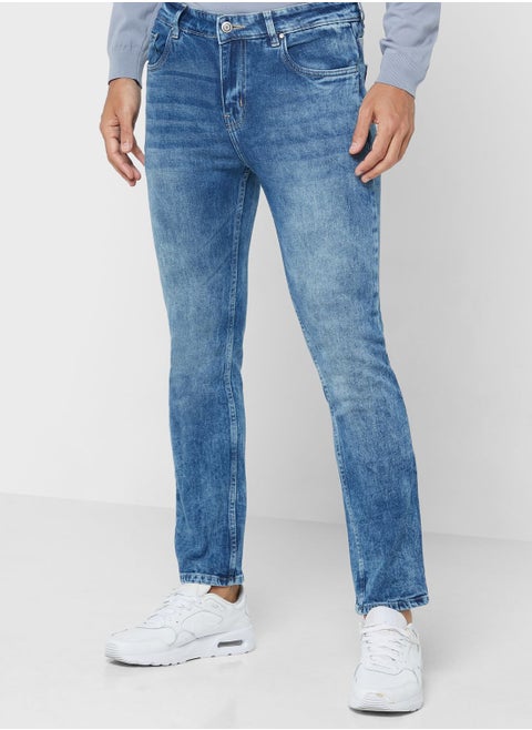 Slim Fit Washed Jean