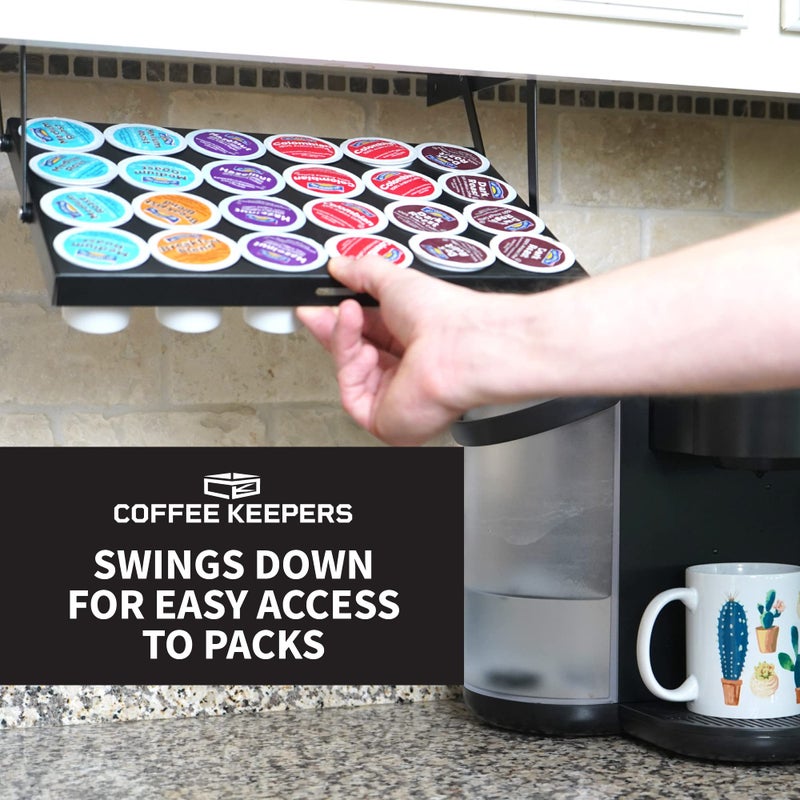 COFFEEKEEPERS Under Cabinet Coffee K-Cup(tm) Holder (Patented Technology) 13"" Wx9 Lx1 H - Image 5