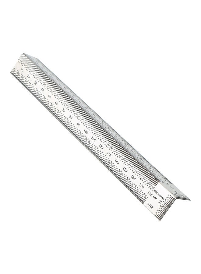 مسطرة على شكل حرف T من الستانلس ستيل فضي - Image 1