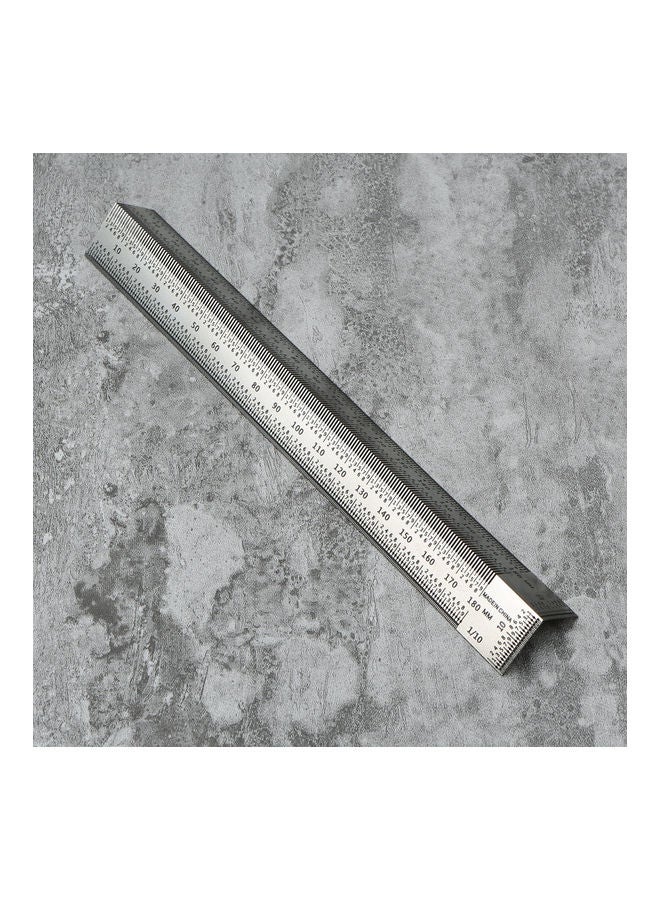 مسطرة على شكل حرف T من الستانلس ستيل فضي - Image 4