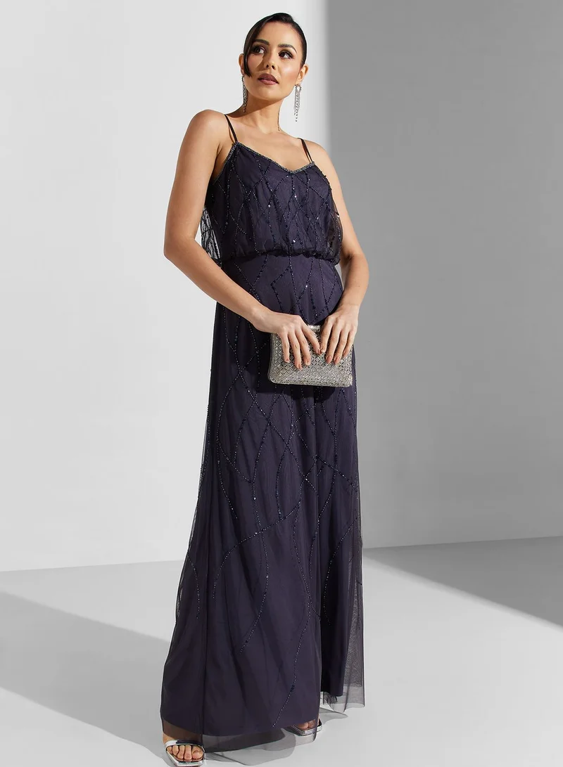 Namshi x Embellished Maxi Dress