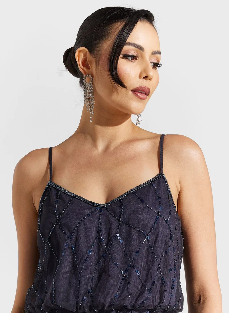 Namshi x Embellished Maxi Dress