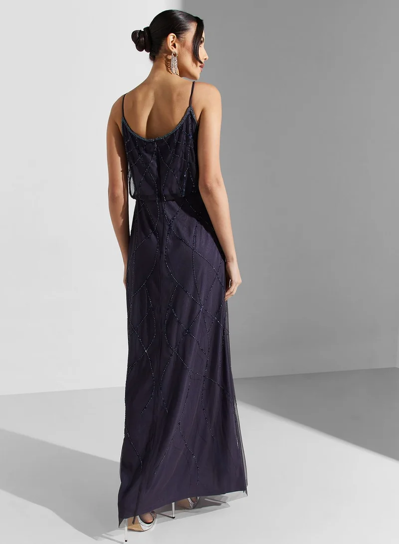 Namshi x Embellished Maxi Dress