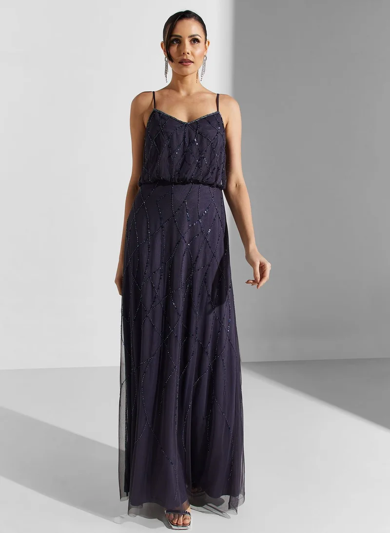 Namshi x Embellished Maxi Dress