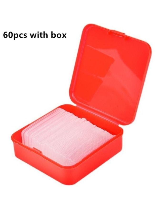 60 Pcs Double Sided Stickers Clear - Image 1