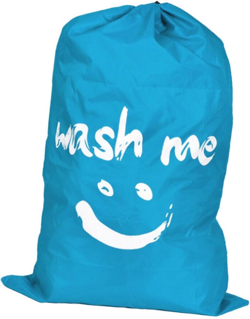 Tazweeq حقيبة تازويق للملابس المتسخة، مقاس XL، قابلة للغسل في الغسالة، كبيرة بما يكفي لاحتواء 4 دفعات من الملابس، تناسب بسهولة سلة أو صندوق الملابس (27.5'' × 35.4'') (لون أزرق فاتح) - Image 1