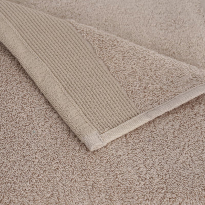 maspar 100% Cotton Embedded Stripe Medium Towel, 1 pcs, 70 x 140 cm, Beige - Image 5