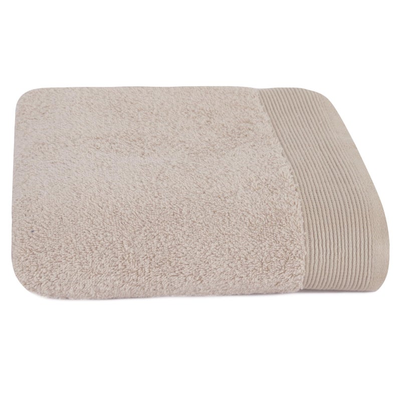 maspar 100% Cotton Embedded Stripe Medium Towel, 1 pcs, 70 x 140 cm, Beige - Image 3