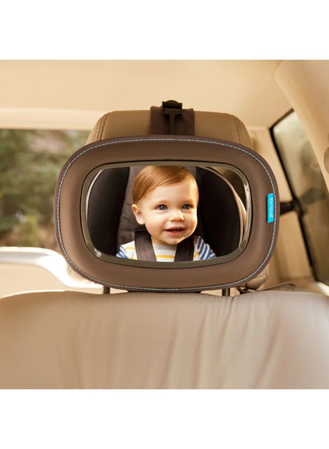 Munchkin Baby In-Sight Car Mirror, Superior Reflection and Wide Angle View of Baby, Grey