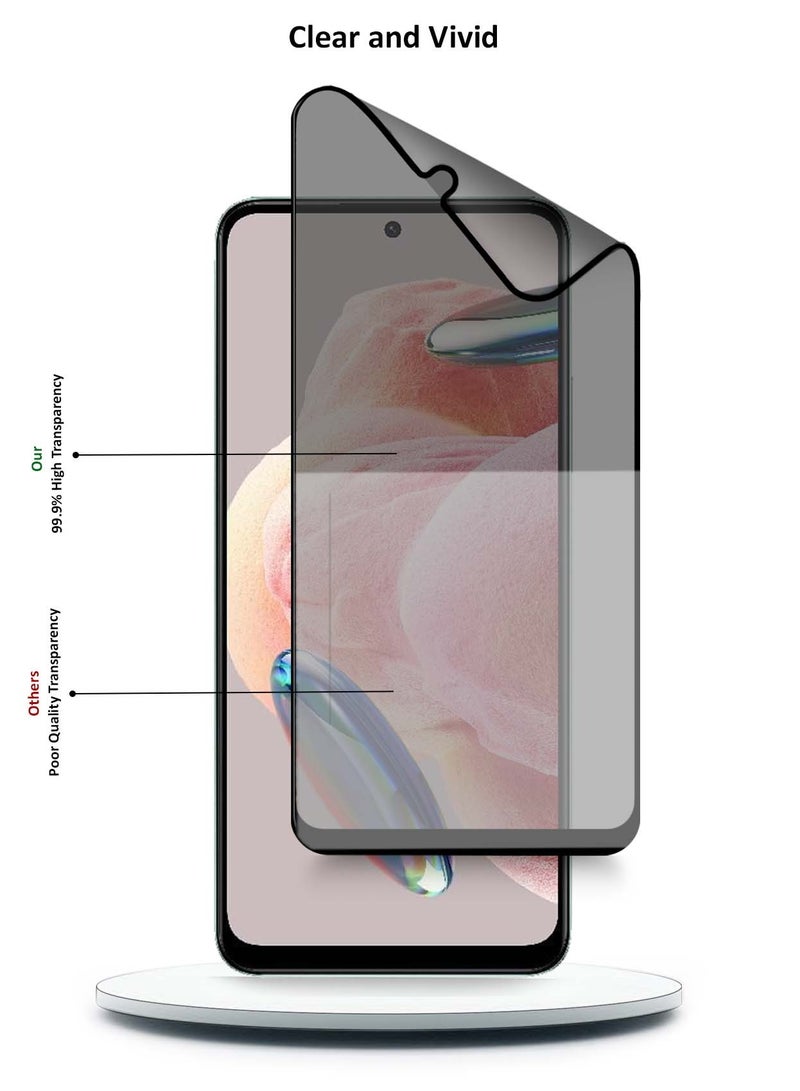 Techie حماية شاشة فيلم خصوصية سيراميك غير لامع مقاوم للانفجار بتغطية كاملة لهاتف Redmi Note 12 - Image 4