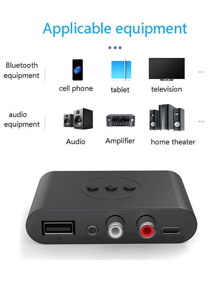 Generic - Wireless Bluetooth Extender, Bluetooth 5.2 Receiver 3.5mm Support U Disk Playback USB Bluetooth Sound Adapter for Car Speakers - Image 1