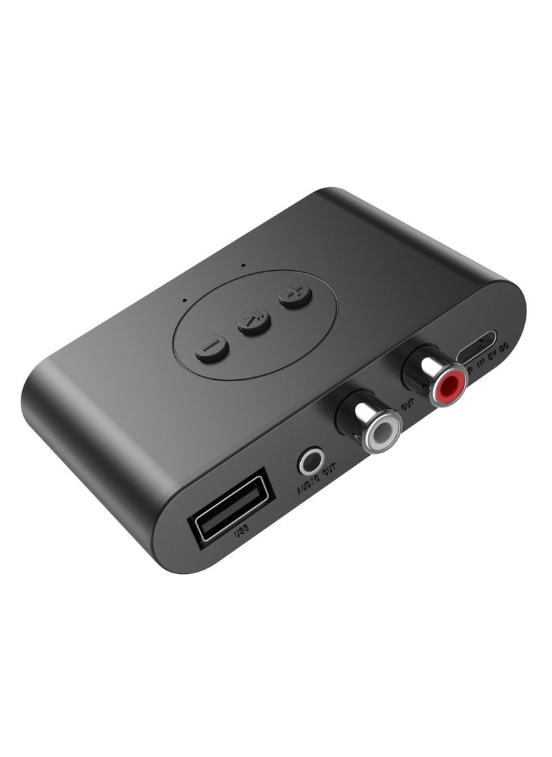 Generic - Wireless Bluetooth Extender, Bluetooth 5.2 Receiver 3.5mm Support U Disk Playback USB Bluetooth Sound Adapter for Car Speakers - Image 1