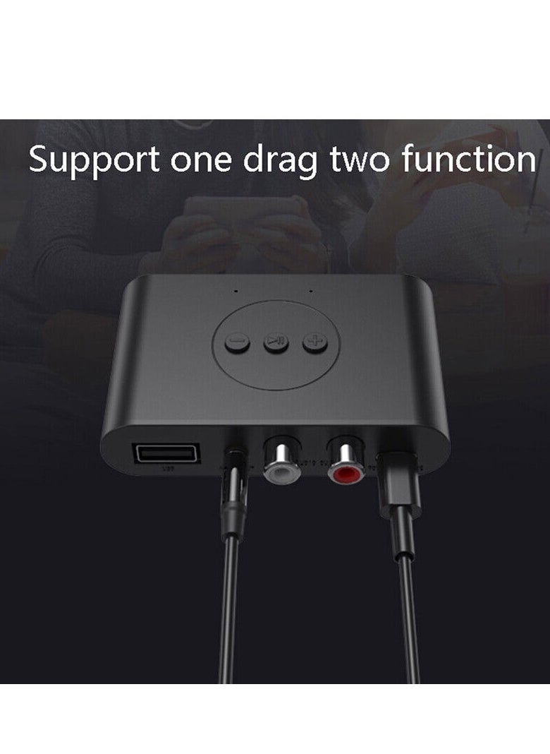 Generic - Wireless Bluetooth Extender, Bluetooth 5.2 Receiver 3.5mm Support U Disk Playback USB Bluetooth Sound Adapter for Car Speakers - Image 1