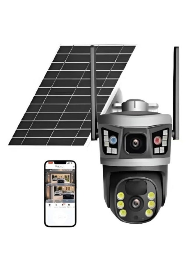 TOBI HD Intelligent Solar Energy Alert PTZ Camera Easy Installation Solar CCTV 8MP Ultra HD Outdoor Security Camera with Motion Alert & 5G WiFiv - Image 1