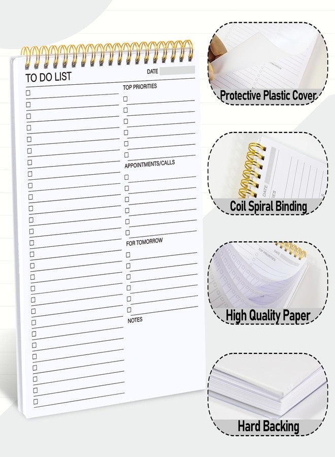 JOYMIA To Do List Notepad - 160pages Daily Planner Notepad Double Side Use To Do List Notebook, 6.5" X 9.8" Task Organizer with Checklist for Productivity Simple Layout - Image 3