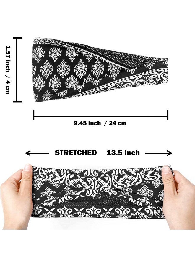 IVARYSS Headbands For Women Nonslip Premium Stretchy Head Bands Hair Accessorieswear For Yoga Fashion Working Out Travel Or Running 6 Pack Boho - Image 4