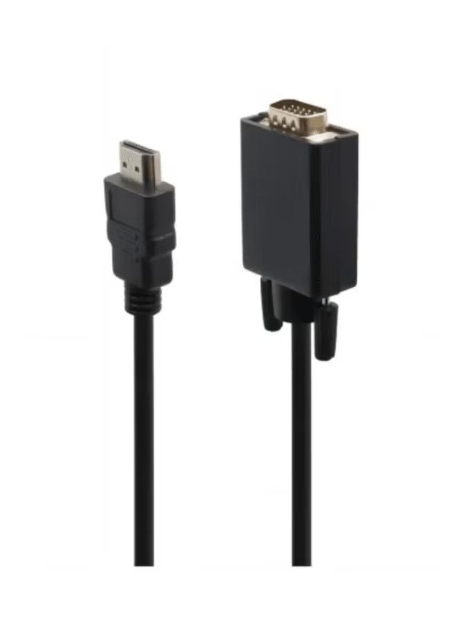فوجيشكا كابل HDMI إلى VGA بطول 1.8 متر – كابل محول HDMI إلى VGA عالي الأداء مع موصل ذكر إلى ذكر لنقل الفيديو من الرقمي إلى التناظري بسلاسة – مثالي لأجهزة اللابتوب وأجهزة الكمبيوتر وأجهزة العرض والشاشات – تصميم متين مع موصلات مطلية بالذهب لتعزيز استقرار الإشارة - Image 2