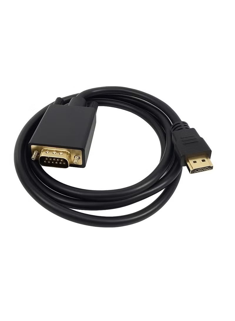 فوجيشكا كابل HDMI إلى VGA بطول 1.8 متر – كابل محول HDMI إلى VGA عالي الأداء مع موصل ذكر إلى ذكر لنقل الفيديو من الرقمي إلى التناظري بسلاسة – مثالي لأجهزة اللابتوب وأجهزة الكمبيوتر وأجهزة العرض والشاشات – تصميم متين مع موصلات مطلية بالذهب لتعزيز استقرار الإشارة - Image 4