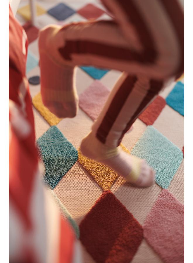 erorex Rug, harlequin pattern/multicolour, 130x160 cm - Image 5