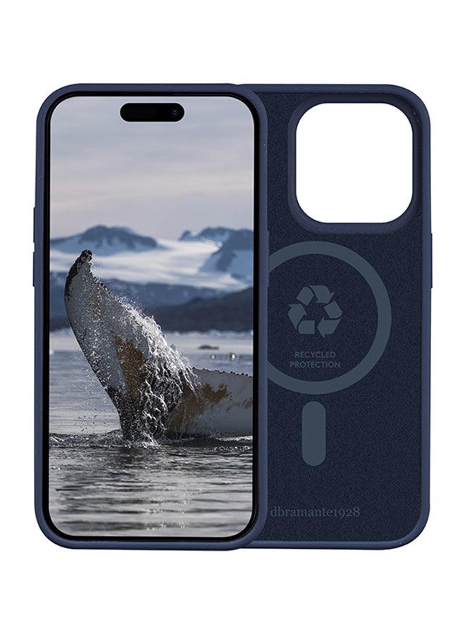 DBRAMANTE1928 جراب MagSafe لجهاز iPhone 15 Pro باللون الأزرق الهادئ - Image 1