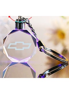 Mert Reklam Mert Advertising LED Keychain Chevrolet Logo 2D Explosion Crystal LED Light Keychain, Car Keychain  - Image 2