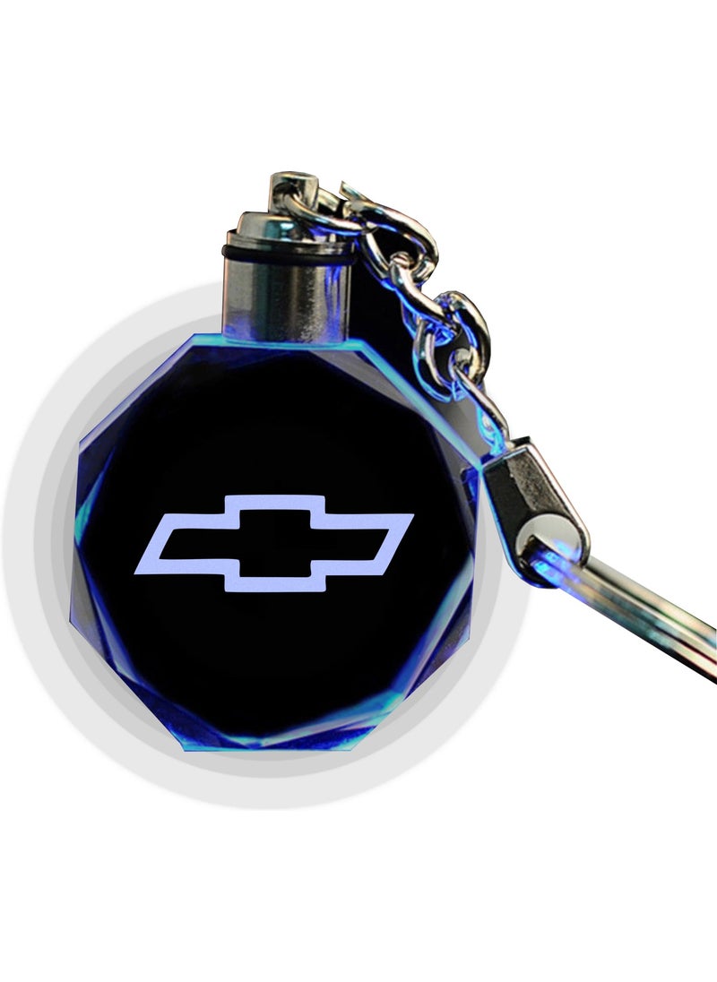 Mert Reklam - Mert Advertising LED Keychain Chevrolet Logo 2D Explosion Crystal LED Light Keychain, Car Keychain - Image 1