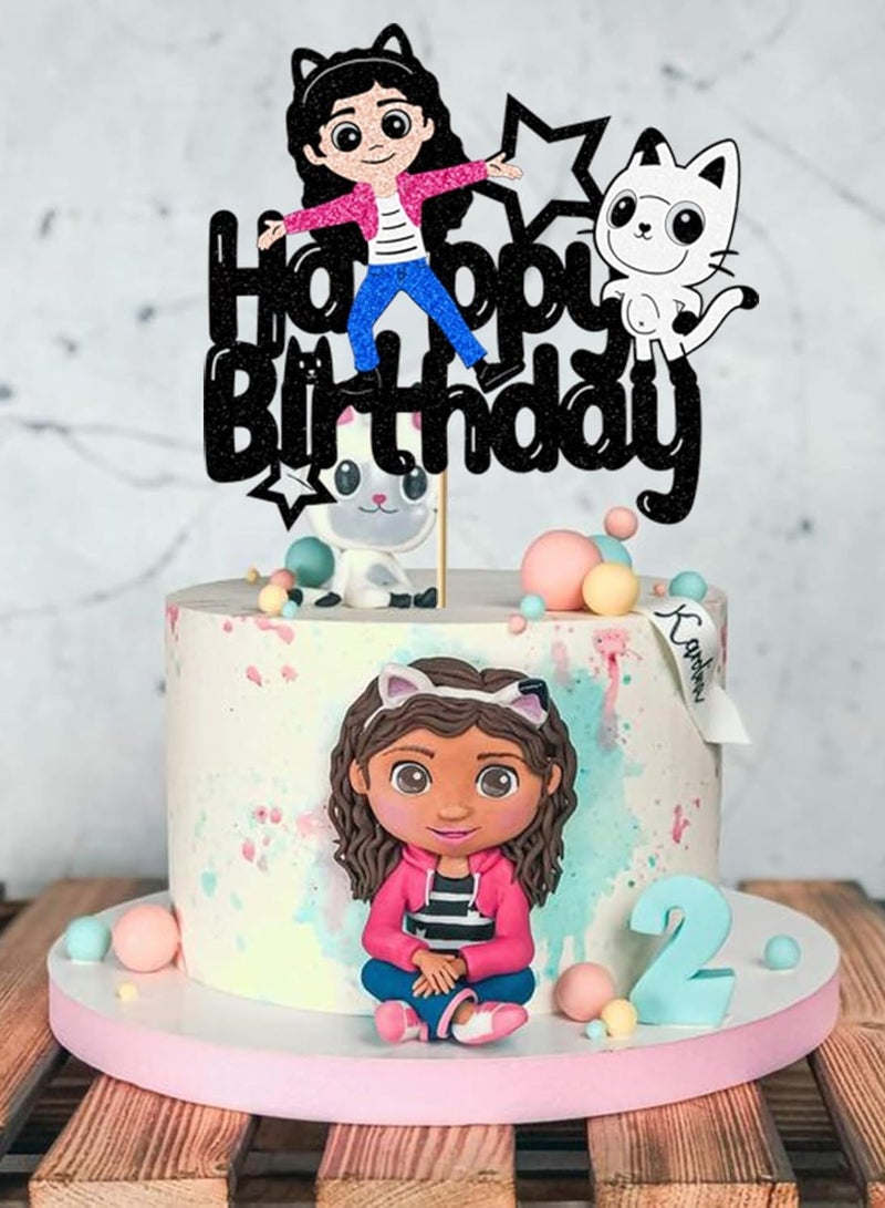ThePartyPopper Pink Dollhouse Birthday Cake Topper Girls Doll House Party Decorations Birthday Party Supplies  - Image 4