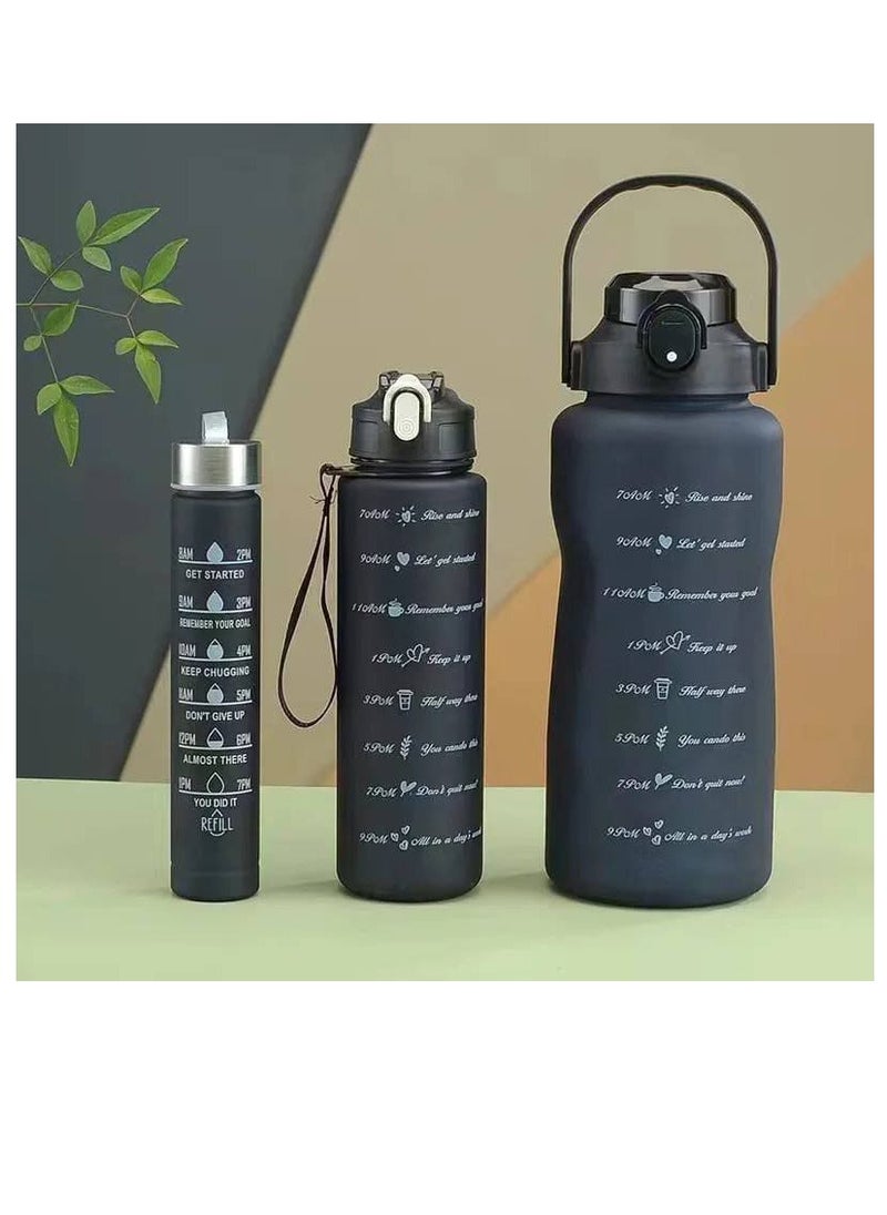 3 in 1 Sports Water Bottle, Shockproof, PBA Free, Safe for Health Safety, with Airtight Cap and Chalimo, Useful for Trips, School and Club
