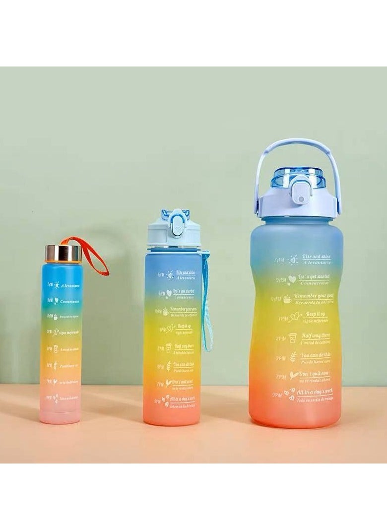 3 in 1 Sports Water Bottle, Shockproof, PBA Free, Safe for Health Safety, with Airtight Cap and Chalimo, Useful for Trips, School and Club