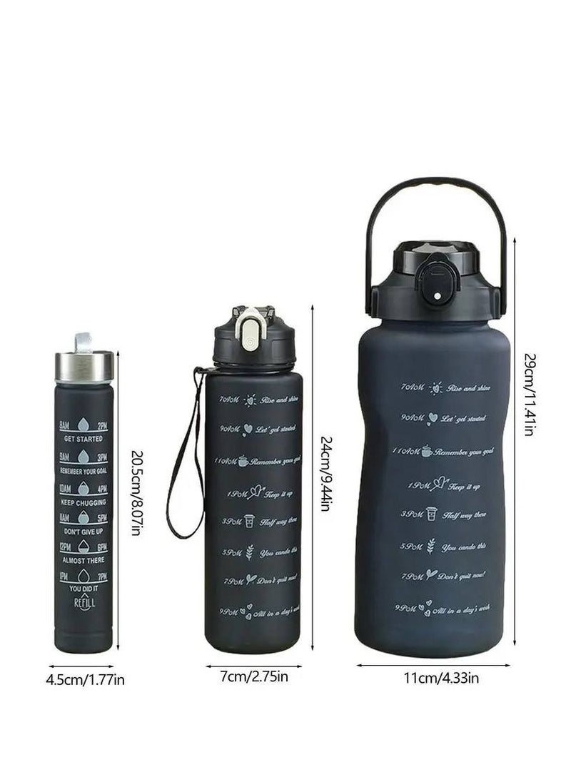 3 in 1 Sports Water Bottle, Shockproof, PBA Free, Safe for Health Safety, with Airtight Cap and Chalimo, Useful for Trips, School and Club
