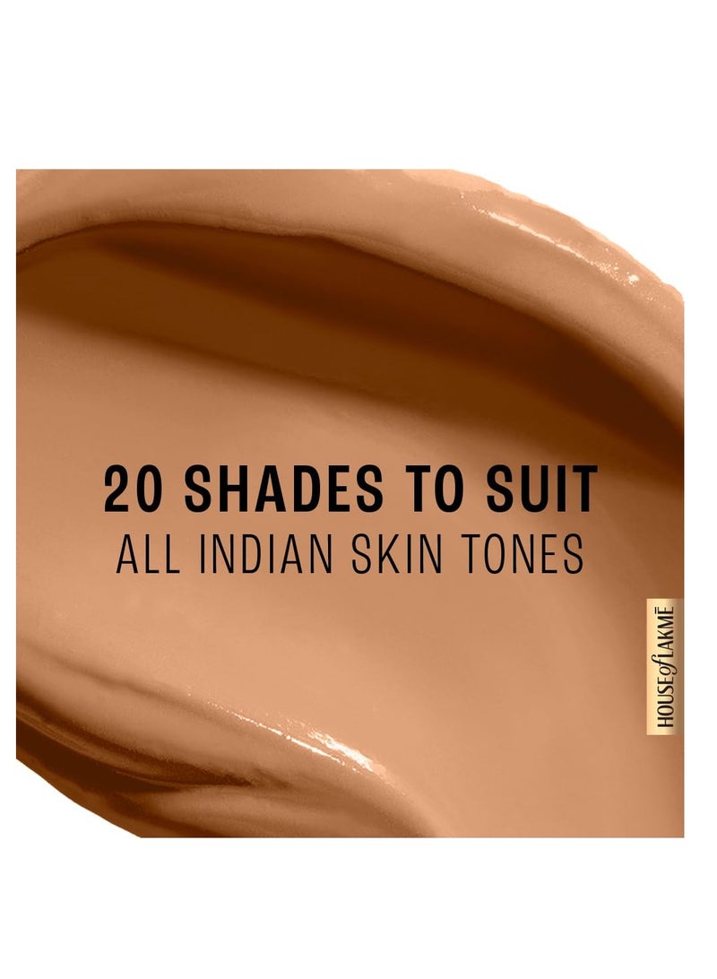 لاكمي برايمر لاكمي 9 إلى 5 بتغطية مثالية غير لامعة، كريم أساس سائل بتغطية كاملة، يحتوي على برايمر مدمج لمكياج يدوم طويلاً، عاجي رائع، 25 مل - Image 4