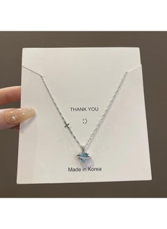 South Korea Silver Titanium Steel Necklace For Girls Versatile High Sense Niche Pearl Butterfly Pendant Clavicle Chain Jewelry