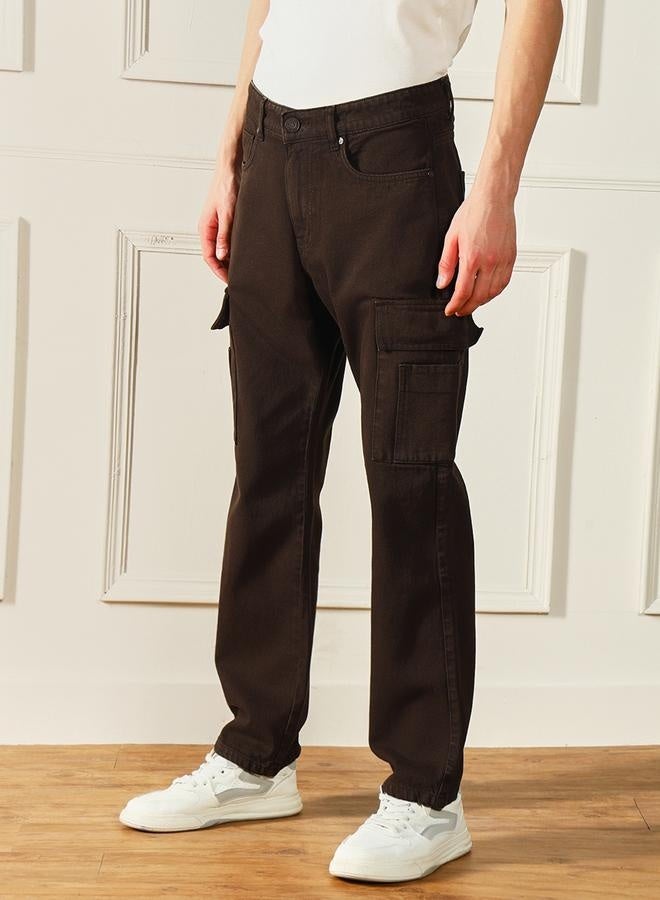 Dennis Lingo Men's Brown Relaxed Fit Jeans - Effortless Style and Comfort  - Image 5