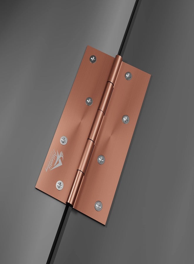 Atlantic Door Butt Hinges 5 Inch x 12 Gauge/2.5 MM Thickness, Premium Stainless Steel Welded Head, Rose Gold Finish, Pack of 6 Pcs - Image 5
