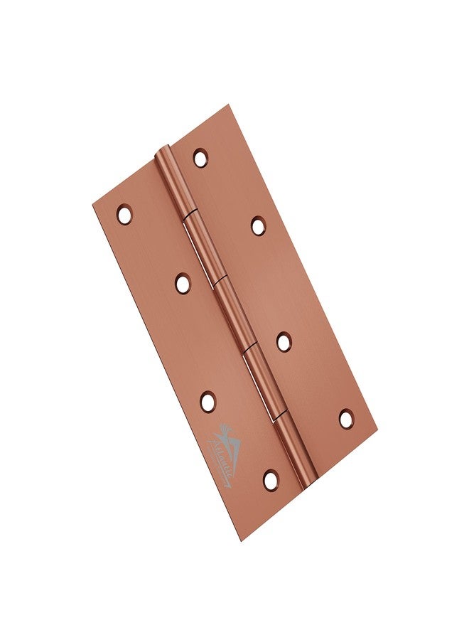 Atlantic Door Butt Hinges 5 Inch x 12 Gauge/2.5 MM Thickness, Premium Stainless Steel Welded Head, Rose Gold Finish, Pack of 6 Pcs - Image 2
