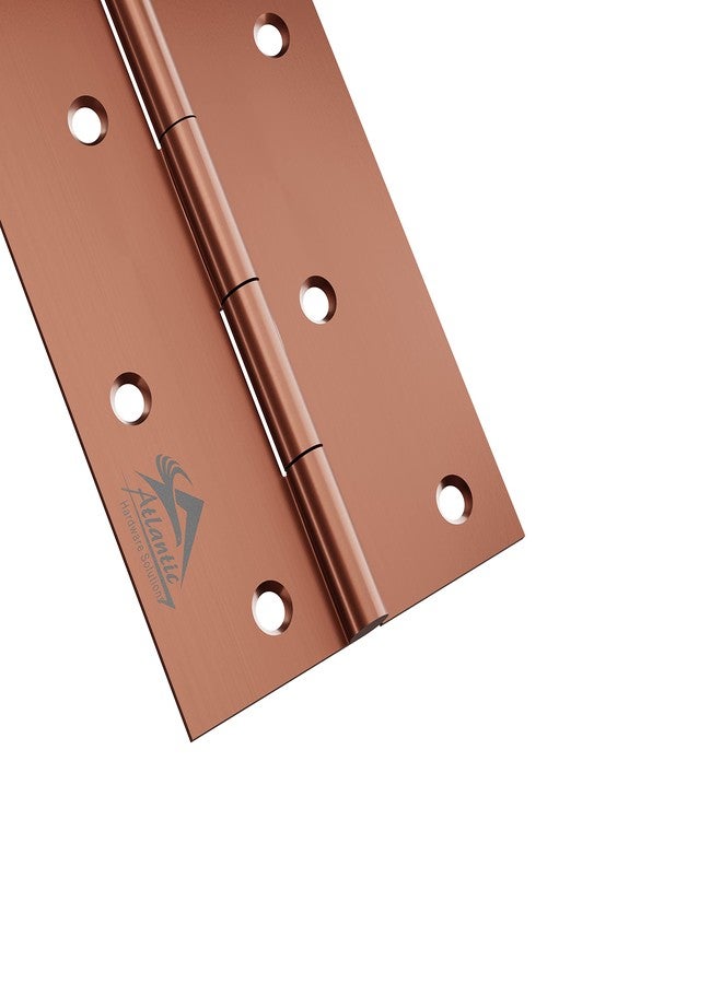 Atlantic Door Butt Hinges 5 Inch x 12 Gauge/2.5 MM Thickness, Premium Stainless Steel Welded Head, Rose Gold Finish, Pack of 6 Pcs - Image 3