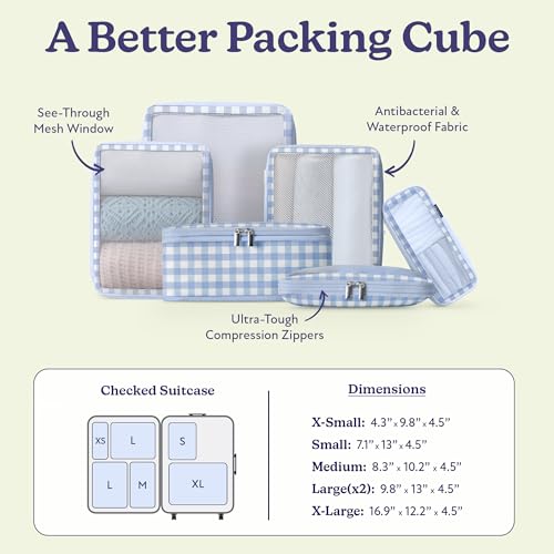 Vandel Space-Saving Compression Packing Cubes for Women, Men, 6-Pack Compressible Carry On Suit Case Organizer Luggage Packing Cubes for Travel Compression Organizer Bags for Luggage, Suitcase Cube - Image 3
