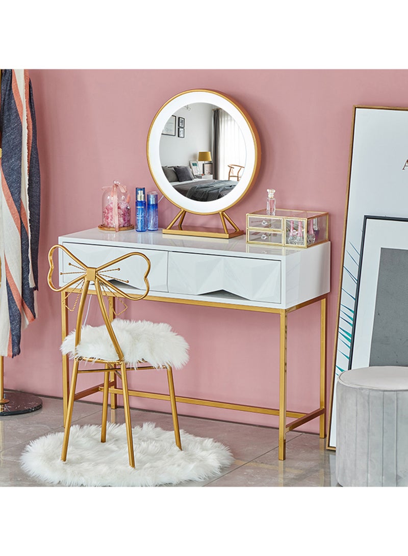 LINGWEI Elegant Butterfly Backrest Chair with Faux Fur Cushion 43x80x40cm - Image 5