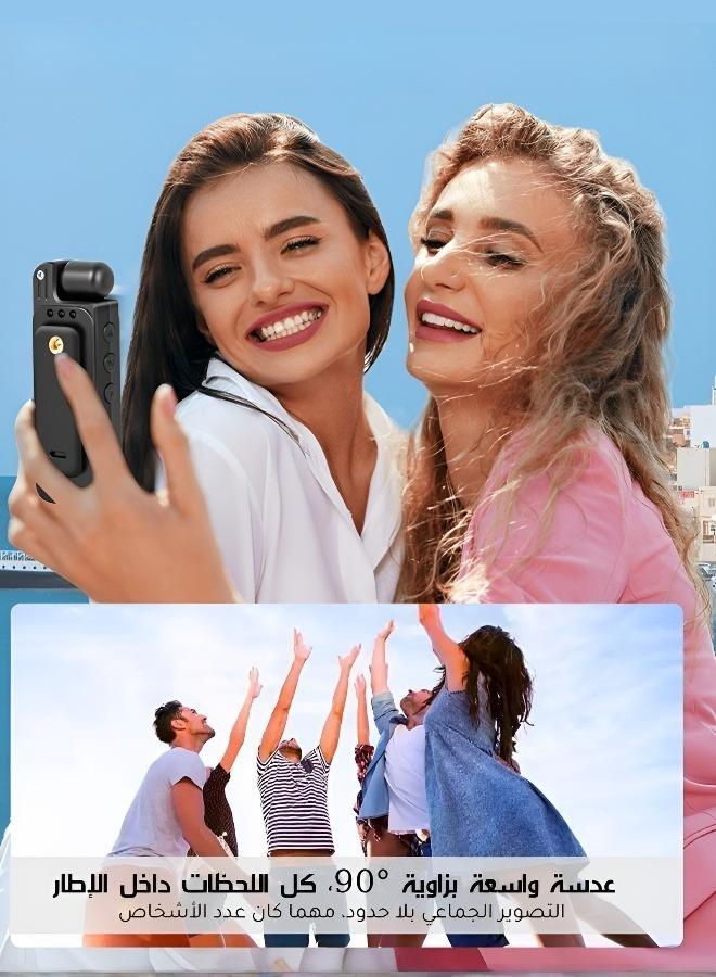 كاميرا صغيرة محمولة مزودة بشاشة – كاميرا بحجم الجيب بدقة 1080p Full HD مزودة بشاشة LCD، وتتميز بسهولة التشغيل بلمسة واحدة وبطارية مدمجة قابلة لإعادة الشحن، مما يجعلها الخيار المثالي للتصوير أثناء السفر وفي الحياة اليومية - Image 2