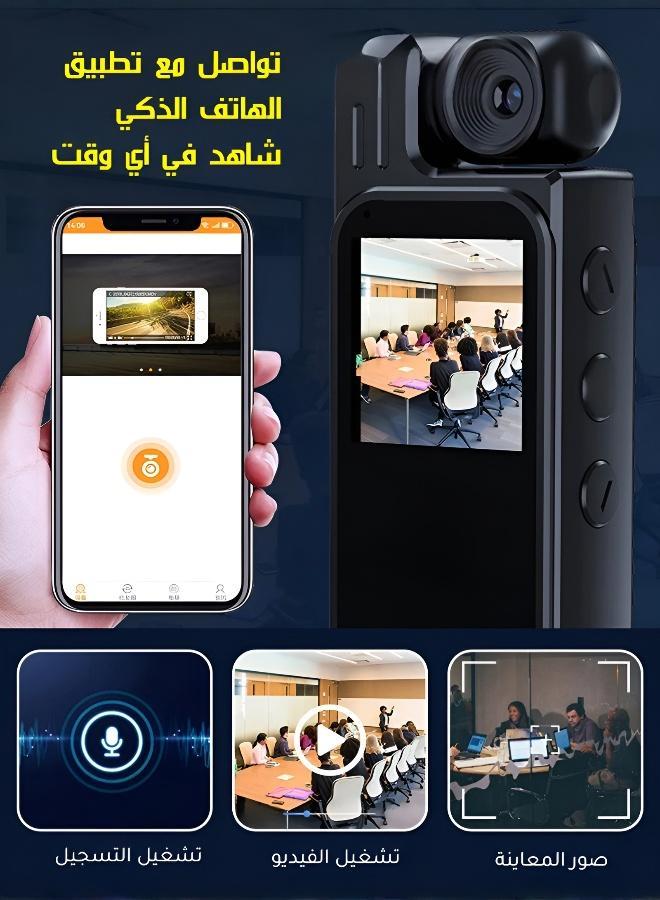 كاميرا صغيرة محمولة مزودة بشاشة – كاميرا بحجم الجيب بدقة 1080p Full HD مزودة بشاشة LCD، وتتميز بسهولة التشغيل بلمسة واحدة وبطارية مدمجة قابلة لإعادة الشحن، مما يجعلها الخيار المثالي للتصوير أثناء السفر وفي الحياة اليومية - Image 3