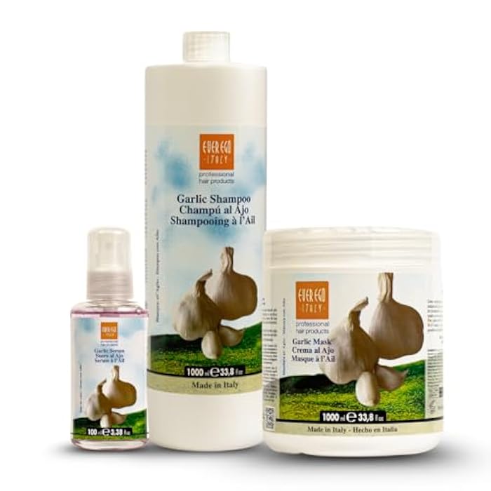 Ever Ego Italy Impac Ego Garlic (Shampoo + Mask 33.8oz + Serum 3.38oz) - Image 1