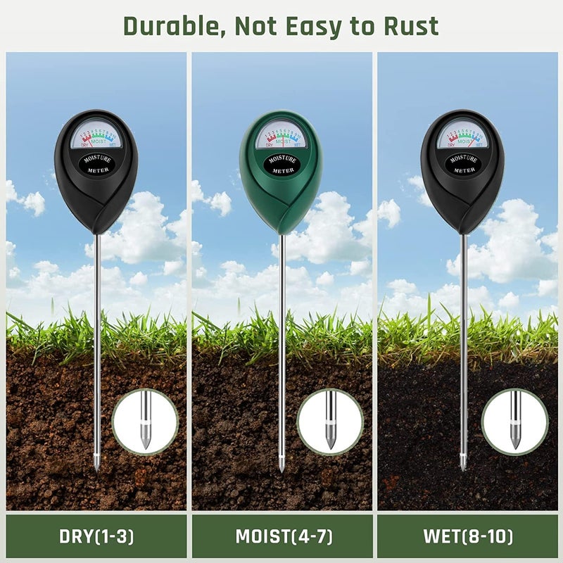 Thlevel Plant Moisture Meter, Plant Water Meter, Soil Moisture Meter for House Plants for Garden, Lawn, Farm, Indoor & Outdoor Use, No Batteries Required (Green + Black) - Image 3