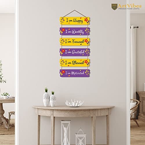 Artvibes Motivational Quotes Decorative MDF Wooden Wall Art for Home | Quotes Decor Item | Motivational Wall Decor | Wall Poster | Graphic Art | Gift Items | Office Wall Decoration Items (WH_7403N) - Image 2