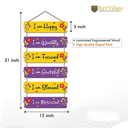 Artvibes Motivational Quotes Decorative MDF Wooden Wall Art for Home | Quotes Decor Item | Motivational Wall Decor | Wall Poster | Graphic Art | Gift Items | Office Wall Decoration Items (WH_7403N) - Image 5