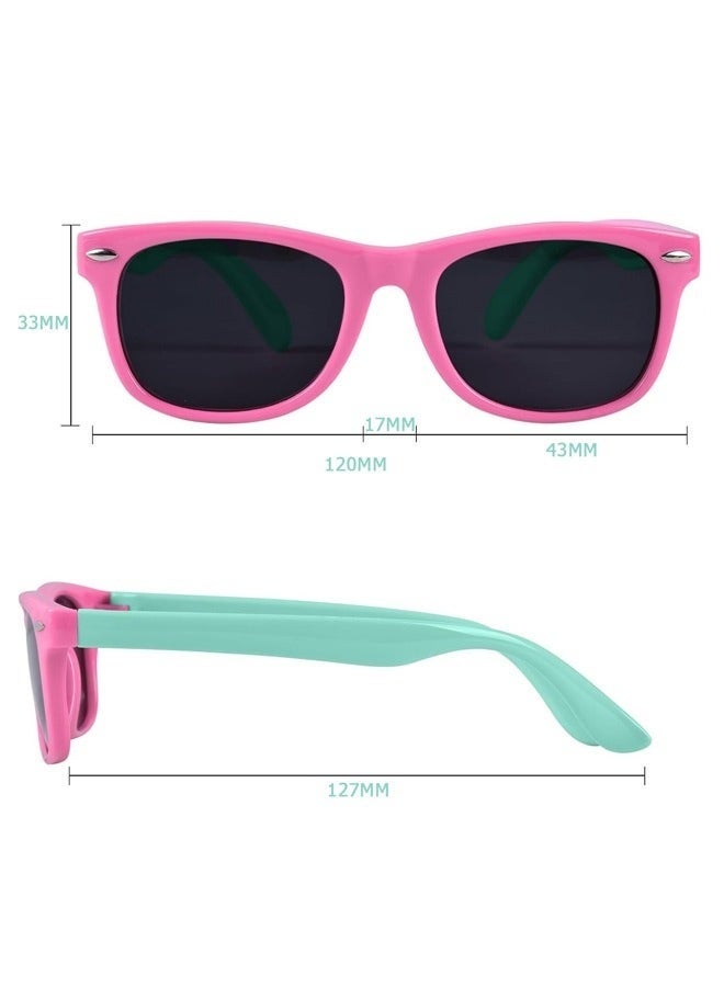 SUFADA Children's Sun Glasses - Kids Polarized SunGlasses TPEE Rubber Flexible Frame for Boys Girls Age 2-10, 100% UV Protection（Car Glasses Case） - Image 2