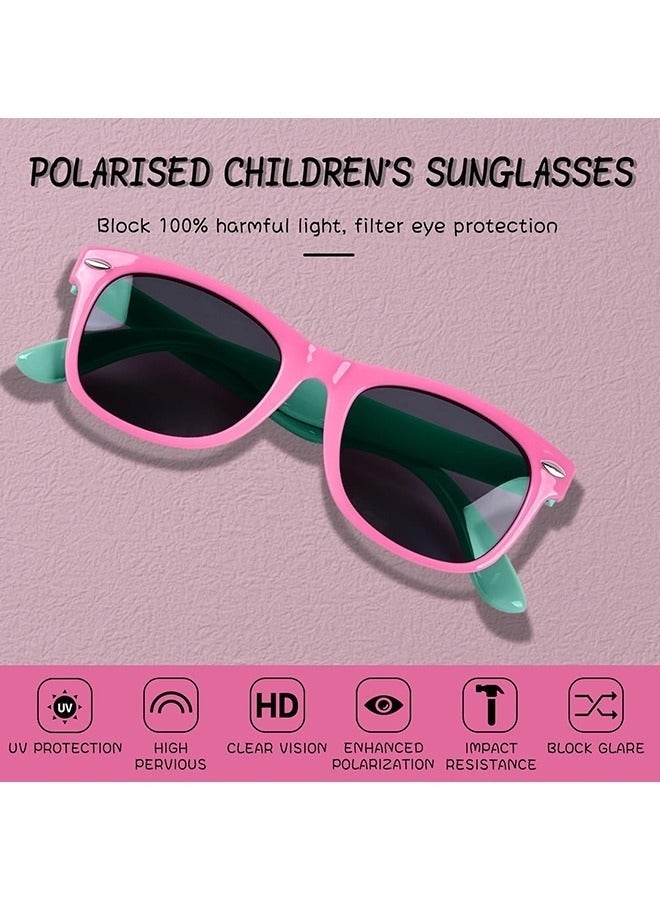 SUFADA Children's Sun Glasses - Kids Polarized SunGlasses TPEE Rubber Flexible Frame for Boys Girls Age 2-10, 100% UV Protection（Car Glasses Case） - Image 4